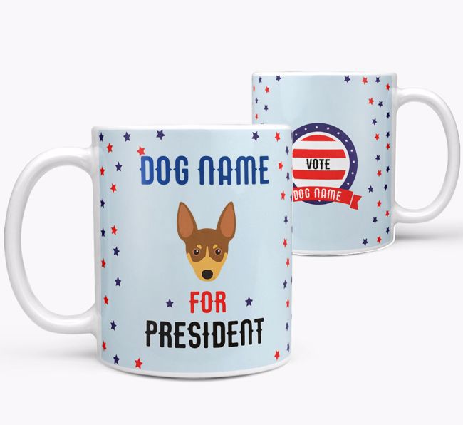 Personalized Vote {dogsName} for President Mug